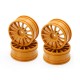 C8052 LC Racing C8052 25mm 14 Spokes Wheels (Rally) (Gold, 4 pcs)