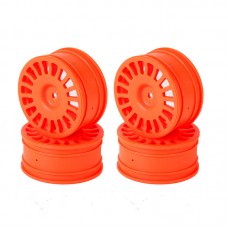 C8057 LC Racing 25mm 18 Spokes Wheels 4pcs Flo Orange (12mm Hex)