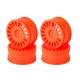 C8057 LC Racing 25mm 18 Spokes Wheels 4pcs Flo Orange (12mm Hex)