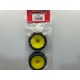 L5060 Jetgo Stadium Truck Front Tires Pre-Mounted 2pcs 12mm Hex （50°Blue dot Yellow Rim）