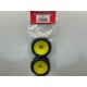 L5061 Jetgo Stadium Truck Rear Tires Pre-Mounted 2pcs 12mm Hex （50°Blue dot Yellow Rim）